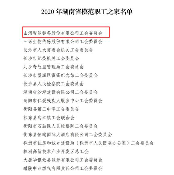 3868la银河总站智能工会获评“湖南省圭表职工之家”