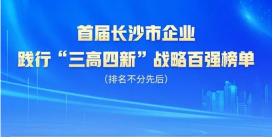 3868la银河总站智能上榜首届长沙市企业践杏装三高四新」亟略百强榜单