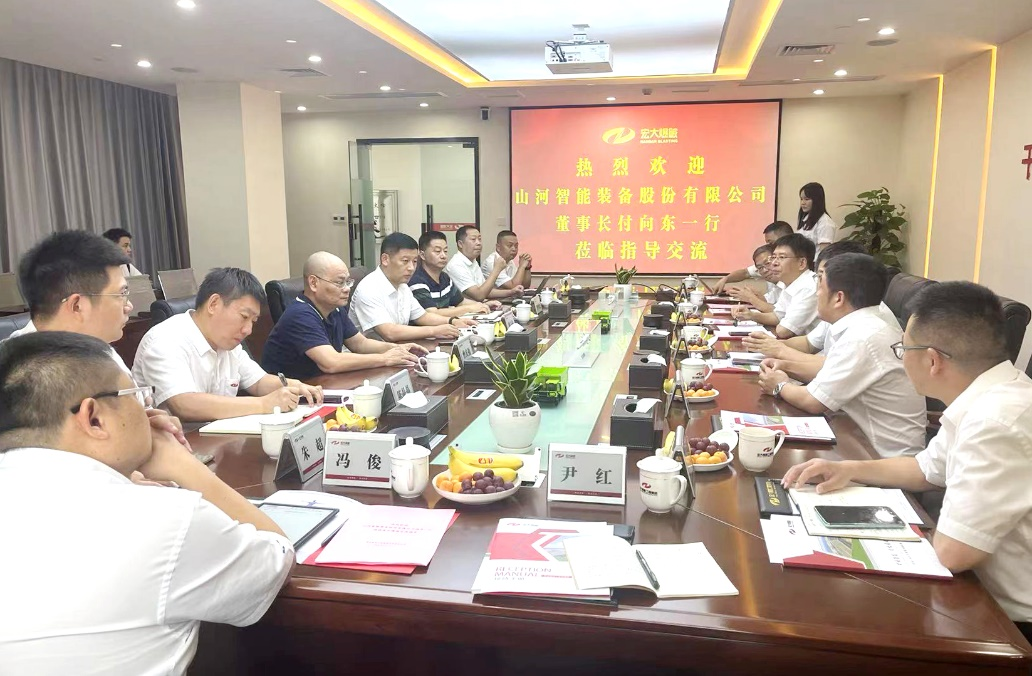 携手合作，同谋将来|3868la银河总站智能董事长付向东一行造访巨大爆破集团