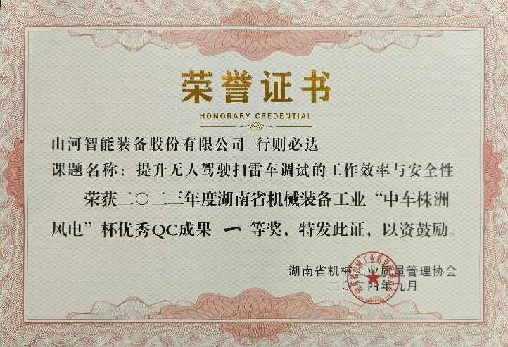 20240910174050_54185 喜讯!2023年度省机械工业质量治理成就擂台赛3868la银河总站智能再获殊荣!